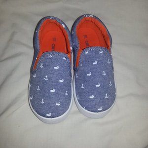 Carter's Boys Blue/Orange Slip on Denim Sneakers Size 10M
